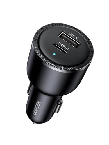 UGREEN 63W Caricatore Auto USB C, Caricabatteria Accendisigari 12V-24V Ricarica Rapida PD 3.0 QC 3.0 PPS 45W, Compatibile con iPhone 16/15/14 Plus Pro Max, Samsung Galaxy S24/23, Xiaomi, MacBook, iPad