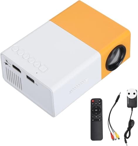 SQUADO Mini Proiettore WiFi Bluetooth - Proiettore Portatile Full HD 1080P Supporto, Videoproiettore per Film, Compatibile con PC/Fire Stick/iOS/Smarphone Ideale Per tutta la famiglia