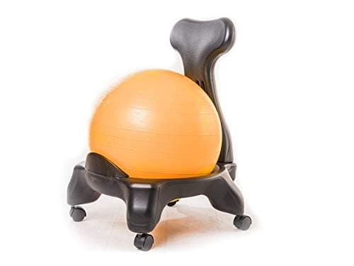 Kikka Active Chair - Sedia Ergonomica con Palla Gonfiabile (Arancione, Standard)