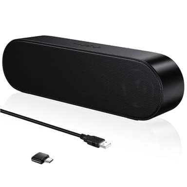 ZETIY Mini Altoparlante per PC, Casse Computer con Alimentazione USB, Altoparlante USB Stereo Sound Mini Casse Soundbar Portatile per Tablet Desktop Laptop e Banco Cassa - Nero
