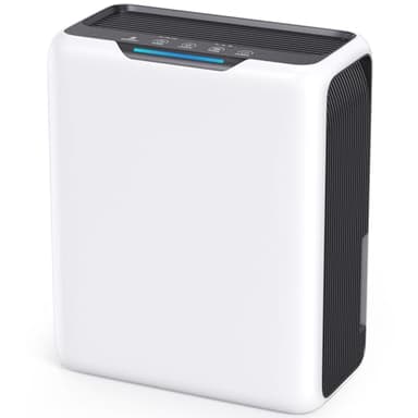 GOAMGE Deumidificatore 3L, Deumidificatore Casa per 30㎡, Doppia Tecnologia Peltier, Ultra Silenzioso Deumidificatore casa Muffa, Sbrinamento Intelligente, Timer 24 Ore, 1,3 kWh/Giorno