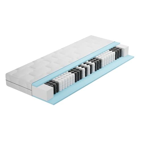 BMM Materasso Ortho Medic 80x190 cm con molle insacchettate, grado di rigidità H2 media/certificato Öko-Tex/materasso ergonomico a 7 zone, altezza 21 cm/materassi prodotti in Germania