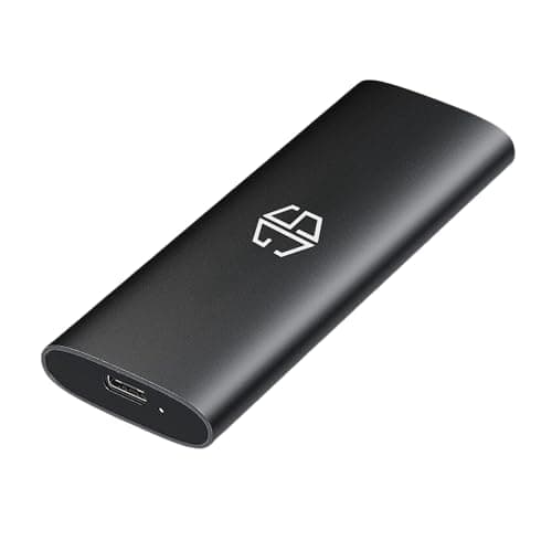 SG, Hard Disk Esterno Portatile con disco SSD interno da 256 Gb Nvme USB 3.0 per Notebook, pc, Desktop, archiviazione dati, supporto esterno, completo di cavo USB-C