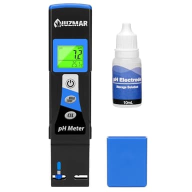 UIUZMAR Misuratore pH Piscina, Misura pH e Temperatura dell'acqua, pHmetro Acquario, Misuratore pH Elettronico per Jacuzzi, Acquario, Spa, Acqua Potabile, Idroponica