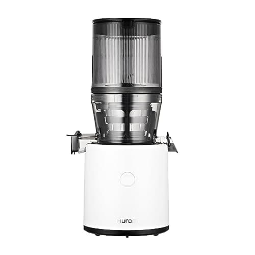 Hurom | Estrattore H-320N - Spremiagrumi per Frutta e Verdura, Pressa Elettrica a Freddo, Grande Contenitore e Filtro a Setaccio, Motore Silenzioso, Pulizia Facile e Rapida, Senza BPA - White