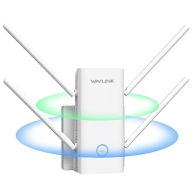 WAVLINK Ripetitore Wifi 6 Potente per casa Copre fino a 2000sq.ft, AX3000 Amplificatore Wifi Dual Band (5GHz/2.4GHz), 4 * 5dBi Antenne WiFi Extender con Porta Gigabit per Tutti i Box di rete