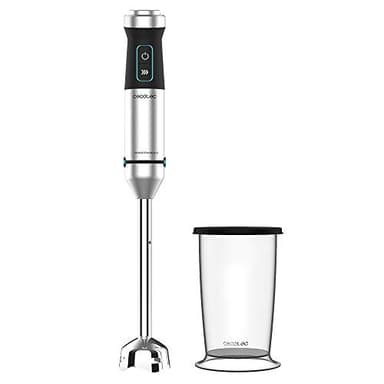 Cecotec Frullatore a Immersione Power Titanblack 1500 Xl, 1500 W, Tecnologia Crossblades con 4 Lame, Piede XL, Antispruzzo, Selettore Velocità con Funzione Turbo, Bicchiere da 800 ml con Coperchio