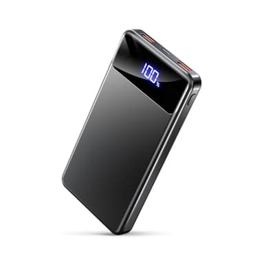 Power Bank, Caricatore Portatile 12000mAh, PD Batteria Esterna per cellulare Ricarica Rapida con USB-C/A per iPhone 16 15 14, Samsung, Xiaomi, Nero