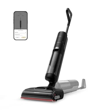 DREAME H15 Pro Aspirapolvere Lavapavimenti, Braccio robotico AI DescendReach GapFree, Aspirazione da 21 kPa, 0 grovigli, Lavaggio spazzola a immersione a 100 °C, Asciugatura in 5 min a 90°C