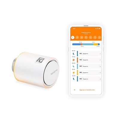 Netatmo Valvola Termostatica WiFi, Controllo Remoto, Risparmio Energetico, Accessorio per Termostati Intelligenti, Compatibile con Alexa e HomeKit, Installazione Facile, NAV-AMZ