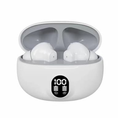 Cuffie Bluetooth, Auricolari Bluetooth 5.3 con 4 Mic, Cuffie Wireless In Ear HiFi Stereo, Cuffiette Bluetooth 36Ore LED Display, Cuffie Senza Fili IP7 Impermeabili,Touch Control Fil iOS Android