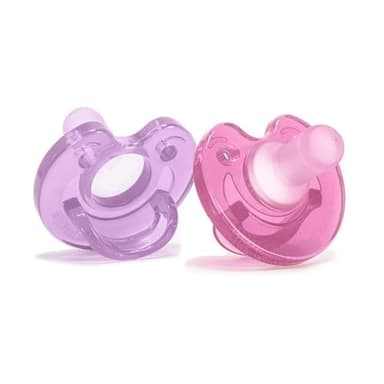 MijnNami Soother Ciuccio adatto per NICU, Ciuccio per neonati prematuri e neonati, 100% silicone per neonati, 2 pezzi (Blossom)