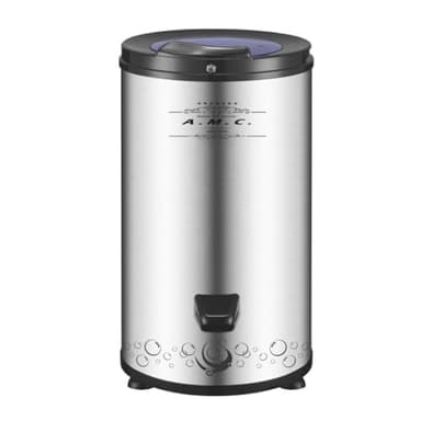 A.M.C. Asciugatrice Centrifuga Inox, Asciugabiancheria Portatile Salvaspazio, Asciugapanni Silenziosa, Capacità 6 Kg