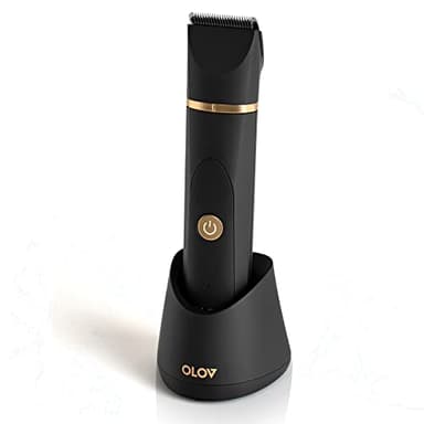 OLOV Rasoio Elettrico Corpo Uomo, Rifinitore per il Corpo Con Taglia Peli Naso, Lame In Ceramica E Base Di Ricarica, Rasoio Intimo Waterproof Per Uso Asciutto O Bagnato