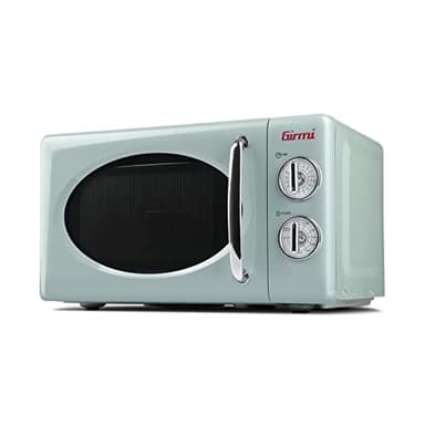Girmi FM21 Forno Microonde Combinato, Vintage Design, 20 Litri, 700+800W, Cottura combinata, Funzione scongelamento, Timer 30 min, Verde acqua