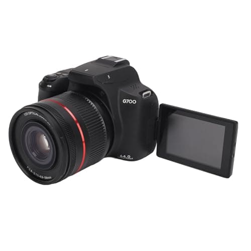 Fotocamera DSLR 4K 72MP, Fotocamera Mirrorless G7000 con Zoom Digitale 30X, Obiettivo da F4,9 a 59 Mm, Schermo IPS Ribaltabile da 3 Pollici, Videocamera Digitale WiFi Full HD,