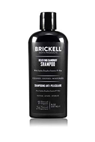 Brickell Men's Shampoo Forfora Per Uomo, Naturale e Biologico, Lenisce ed Elimina la Forfora con Ziziphus Joazeiro, Aloe e Olio di Jojoba (236 ml)
