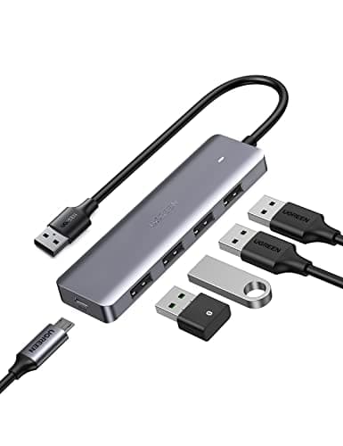 UGREEN Hub USB 3.0 4 Porte, Adattatore Multiporta 5Gbps per PC, PS5, MacBook Pro Air, Xbox X/S, PS4, XPS 15, Compatibile con Hard Disk, Mouse, Tastiera, Chiavetta, Stampante