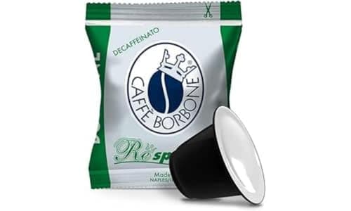 Caffè Borbone Respresso, Miscela Decaffeinata - 50 Capsule - Compatibili con le Macchine ad uso domestico Nespresso*