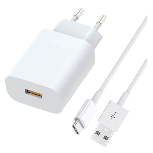 Caricatore Rapido Alimentatore e Cavo per Samsung Galaxy A15/A25/A34/A14/A54/A53/A35/A55/A33/A13/A12/A40/A23/A50/A51/A20e/A32/A41/A42/A21S, Caricabatterie e Cavi USB C 1,5 Metri