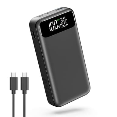 A ADDTOP Power Bank, 20000 mAh 65 W Phone & Laptop Powerbank, batterie esterne per cellulare ricarica rapida USB C Input & Output, compatibile con MacBook Pro Surface Go iPad iPhone Pro Max Nero