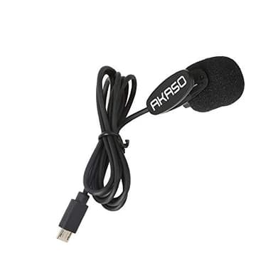 AKASO Microfono Esterno per EK7000/ EK7000 Pro/ Brave 4/ Brave 4 Pro/ V50X/ Brave 7 Action Camera (Porta Micro USB)