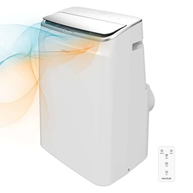 Cecotec Aria Condizionata Portatile con Telecomando e Pompa di Calore ForceClima 12600 Soundless Heating. 12000 BTU, Display LED, 5 modalità, Deumidificazione, Copertura 26 m2