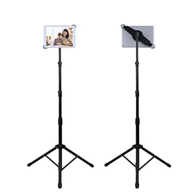Supporto per treppiede per Tablet, regolabile in altezza per iPad Air 2/3/4 / iPad 9.7 / iPad Pro 10.5 / iPad Pro 12.9 e altri tablet da 9,7 a 14,5 pollici.