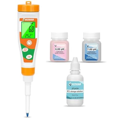 UIUZMAR Misuratore pH Alimenti, pHmetro Digitale per Formaggio, Misuratore pH per Impasto e Lievito Pasta Madre, Tester pH Liquidi per Cibo, Impasto, Piscina, Carne, Birra, Latte, Acquario