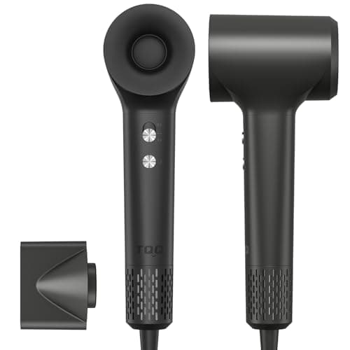 TQQ Asciugacapelli, Phon da 200 Milioni di Ioni Negativi, Motore Brushless da 110.000 giri/min per Asciugatura Rapida, Phon Capelli Professionale da 57 dB Adatto per Viaggi e Domestico