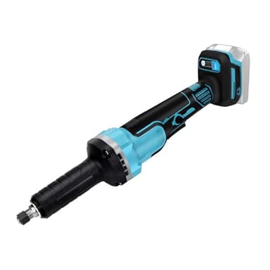 Smerigliatrice dritta a batteria, compatibile con batteria Makita da 18 V, smerigliatrice dritta professionale senza spazzole con mandrino da 6 mm e 4 velocità variabili (senza batteria, senza