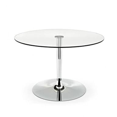 Connubia by Calligaris - Tavolo Fisso Planet 90x90 - Struttura: Metallo Cromato P77 - Piano: Laccato Bianco Ottico Opaco P94