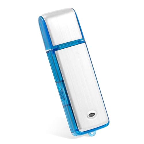 Helterfolg Registratore vocale digitale 8GB, registratore vocale ad attivazione vocale con riduzione del rumore, registratore digitale ricaricabile tramite USB per conferenze e riunioni (Blu)
