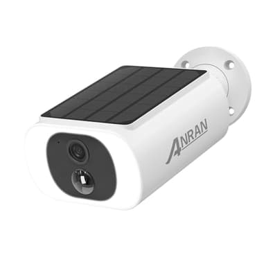 ANRAN Telecamera Wi-Fi Esterno Batteria Senza Fili Con Solare Pannello, 3MP Videocamera Sorveglianza con Visione Notturna a Colori, Rilevamento del movimento, Audio Bidirezionale, Alexa Supporta,C3
