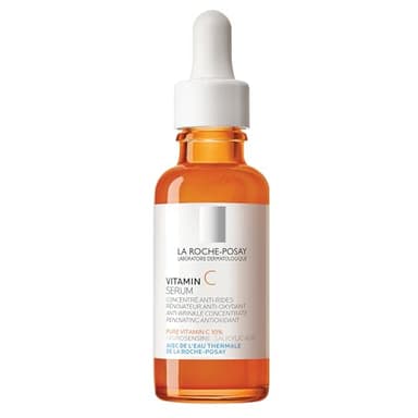 La Roche Posay Siero Rigenerante Anti-Rughe, Per Tutti i Tipi di Pelle, Azione Antiossidante, Pelle Morbida e Luminosa, Con Vitamina C, Acido Salicilico e Acqua Termale, Pure Vitamin C10, 30 ml