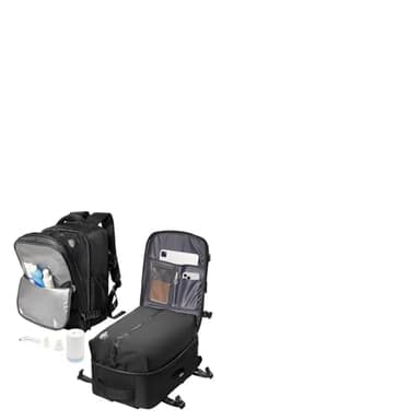 livbote Zaino sottovuoto, bagaglio a mano, con pompa a vuoto, da viaggio, da uomo, da viaggio, con sistema sottovuoto, Nero , L