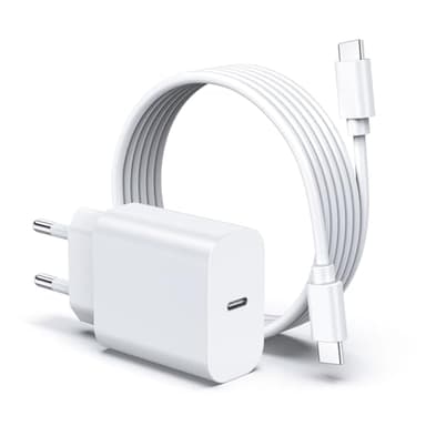 Caricatore 30W PD 3.0 USB C Rapido per Apple iPhone 16/16 Plus/Pro Max /15/15 Plus/15 Pro Max/iPad 12.9 inch Caricabatteria da Parete per Telefoni Cellulari Caricabatterie Alimentatore Adattatore