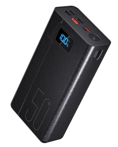 50000mAh Power Bank：22.5W Batería Externa de Carga rápida con Gran Capacidad y 5 Salidas y 3 entradas MP3 6GB with