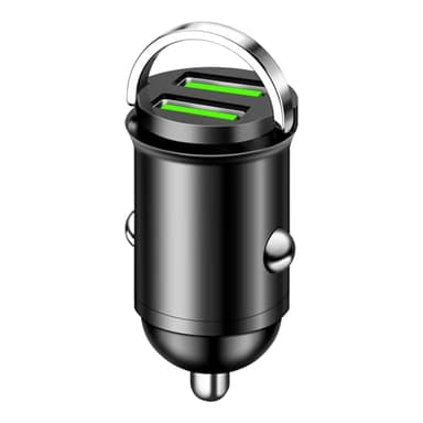 Caricatore USB per Auto, Adattatore Accendisigari USB, 200W Caricabatteria Auto Mini, Doppia USB Quick Charge 3.0 Accendisigari USB, 2 Porte, per phone Tablet iOS Android,Samsung, Xiaomi