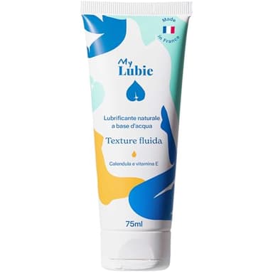 MY LUBIE - Lubrificante Intimo Naturale con Calendula e Vitamina E - Vegano - Idratante - Confezione Ecologica - Donna/Uomo - Progettato e Realizzato in Francia - 75ml