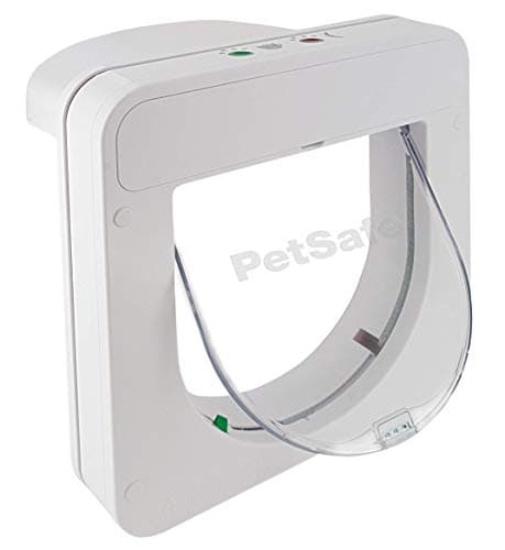 PetSafe Petporte Smart Flap - Gattaiola con Microchip per Gatti, Porticina per Gatti Entrata Uscita, Chiave è il Microchip del tuo Gatto - Bianco