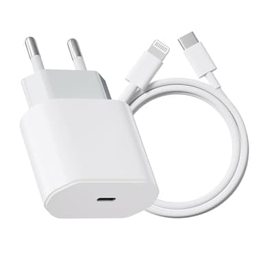 Caricabatterie Rapido per iPhone Cavo di Ricarica Rapida Caricabatterie USB C da 20W con Cavo di Ricarica per iPhone da 2M per iPhone 14/13/12/11/Pro Max/Mini/SE/Xr/X/Xs Max, Pad (Bianco)
