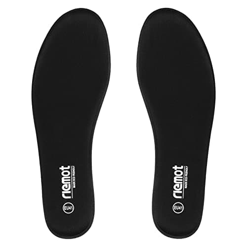 riemot Solette in Memory Foam,Solette Scarpe Assorbimento degli Urti per Uomo Donna,Supporto Arco Inserti per Scarpe Sollievo dal Dolore ai Piedi,Suole Scarpe Traspiranti ad Assorbi Umidità,Nero,42 EU
