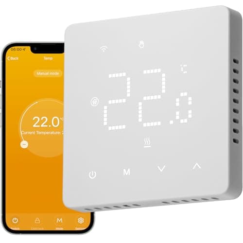 Termostato wifi per caldaia,Termostato con alexa controllo vocale,Termostato Tuya programmabile settimanale intelligente, Termostato domestica inteligente TGM-50WPB 3A