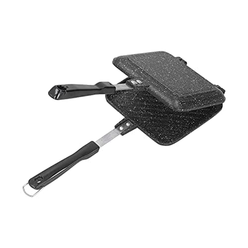 Panini Griglia Maker, Pressa a Sandwich Piastre Scalda Antiaderenti Piastra Tostapane Antiaderente Vassoio Esclusivo Grill Alluminio Flip Hot Pan Tostiera Bistecchiera Toast Hamburger