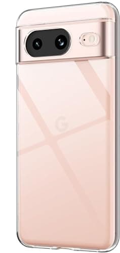 Captor Cover Trasparente per Google Pixel 8, Custodia TPU in Silicone Flessibile Morbida e Sottile, Protezione di Alta Qualità con Bordo Rialzato per Schermo e Fotocamera
