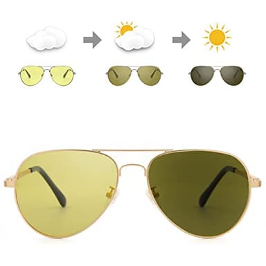 SODQW Fotocromatici Occhiali Da Sole Polarizzati Da Notturni Guida per Uomo Donna UV400 Protezione Metallo Cornice Ultra Leggero per Sportivi