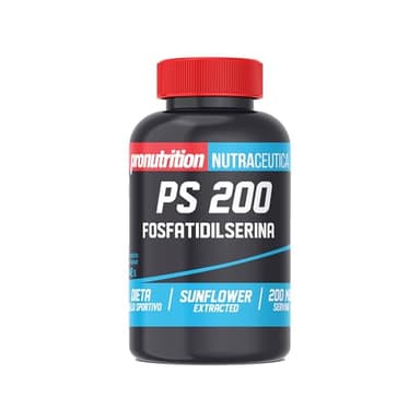 PRO NUTRITION - PS 200 Fosfatidilserina 60 TAV da 700 MG, Integratore Recupero Fisico e Mentale, Contrasta la Produzione di Cortisolo - Olio di Semi di Girasole, Fosfatidilserina