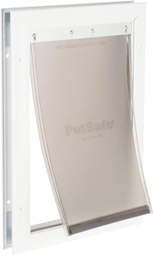 PetSafe, Porta per cani Staywell in alluminio resistente per cani di taglia grande, con sistema di bloccaggio, robusto, isolante – Taglia gigante