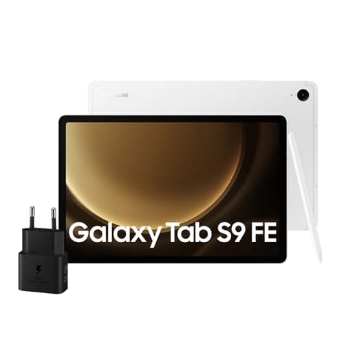 Samsung Galaxy Tab S9 FE, Caricatore incluso, Display 10.9" TFT LCD PLS, Wi-Fi, RAM 6GB, 128GB, 8.000 mAh, Exynos 1380, Android 13, IP68, Silver, [Versione italiana] 2023